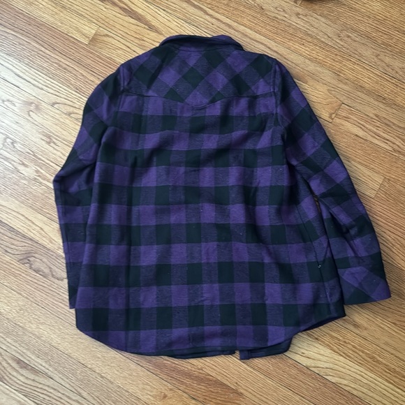 TUCKERNUCK Aubergine Check Parker Shacket - Picture 2 of 8